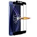 Huawei Honor 8,[2 Pack] Linboll Tempered Glass Full Coverage HD Ultra Clear Film Edge to Edge Protection Shield Screen Protector for Huawei Honor 8 [0.25 mm ][Anti-Scratch] [no Bubbles] Black