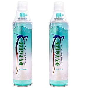 Oxygize Portable 20L Natural Oxygen Can Cylinder with Inbuilt mask Protect For Air Pollution, Quick Recovery, boosting…