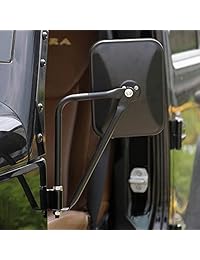 Seven Sparta   Espejos retrovisores para puerta de Jeep JK 07 18, incluye rubicón, saharaui, deporte, a prueba de sacudidas, visión lateral, Wrangler, liberación rápida, color negro, 2 unidades