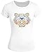 Kenzo Tiger Head Embroidered For Women's Printed Short Sleeve Tee Tshirt Small White