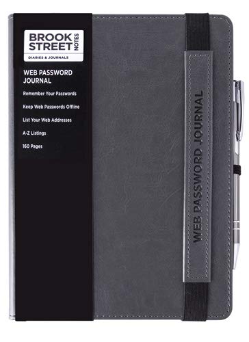 New Range! Web Password & Internet Address Notebook A5 (Light Grey)