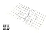 91PCS 5MM/8MM/10MM/12MM Shining Self Adhesive Craft Jewels Flatback Rhinestone Crystal Gems Stickers Eyebrow Eyeshadow Body Eyes Nails Glitter Sticker for Makeup Nightclub Stage Show (Silver)