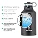 Winterial 64-Ounce (Oz) Insulated Water Bottle Wide Mouth Beer Growler, Black
