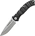 Schrade SCH221BK Liner Lock Folding Knife Drop Point Blade Grey Aluminum Handle