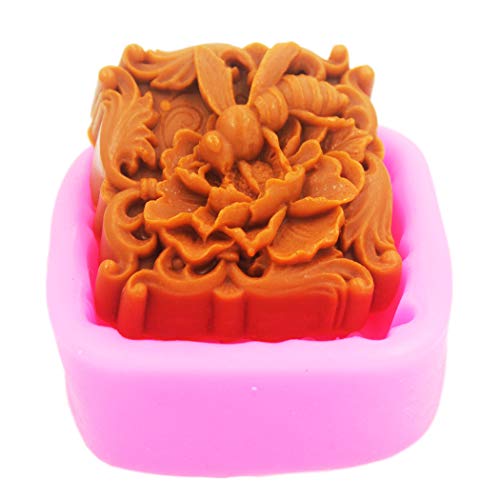 Bee Silicone Mold Craft Art Silicone Soap Mold Craft Molds DIY Handmade Soap Molds (S001)