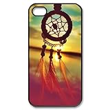 Generic Colorful Cloud Feather Dream Catcher Pattern Hard Case Cover for iPhone4 4G 4S +Screen Protector