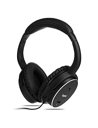 233621 H501 Active cancelación de ruido auriculares con micrófono, Alámbrico over Ear Auriculares Auriculares estéreo con funda para, portátil, Smartphone, tablet, PC (Espacio Gris Upgraded) Negro