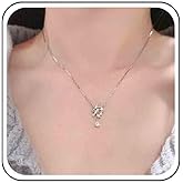 Ximdble Vintage Crystal Teardrop Necklace Rhinestone Bird Choker Necklace Crystal Circle Hoop Necklace Silver Cz Rhinestone Necklace for Women