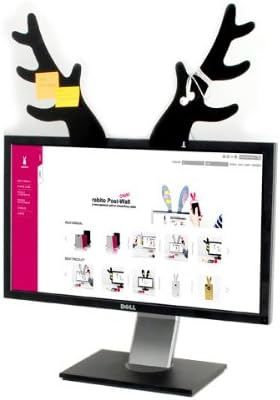 Rabito Original Deer Antler Design Black Post-it Memo Dry Erase Message Pad Board Monitor Decoration