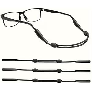 3pcs Glasses Strap Sports Eyeglasses Strap Holder for Women Men, Adjustable Chain Eye Glasses String Eyewear Accessories