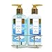 Spa Luxetique Hand Soap and Hand Lotion Caddy Set, Ocean Hand Cream Gift Set, Ideal Gift for the Holidays, Christmas, Birthday, Mother's Day, Valentine's Day, Thank You Gift