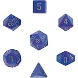 Polyhedral 7-Die Speckled Dice Set - Silver Tetra