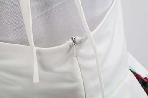 image for Zainafacai Women Halter Floral Long Swing Dress Sleeveless Prom Party 