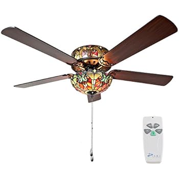 Tengchang 42 Baroque Style Led Remote Ceiling Fan Light Warm Cool
