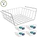 Evelots Slide Under Shelf Basket-Sturdy Coated Wire-No Rust-Easy Install-Set/4