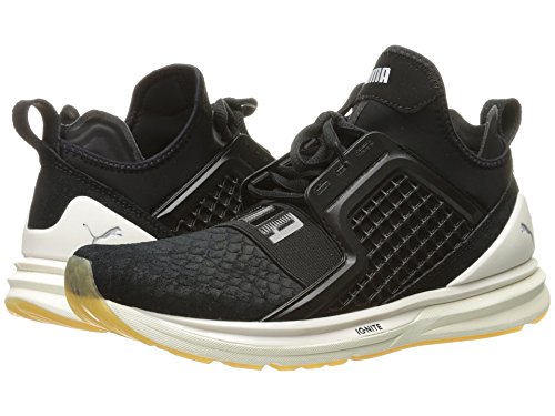 PUMA Men's Ignite Limitless Reptile Cross-Trainer Shoe, Black, 10.5 M US