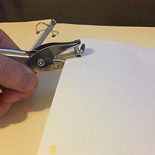 Pulison Hole Punch School Office Metal Single Hole Puncher Hand Held Paper Punch Scrapbooking Punches for Paper Crafts Tickets Punch Holes Hole Diameter 6mm - Thumbnail 5
