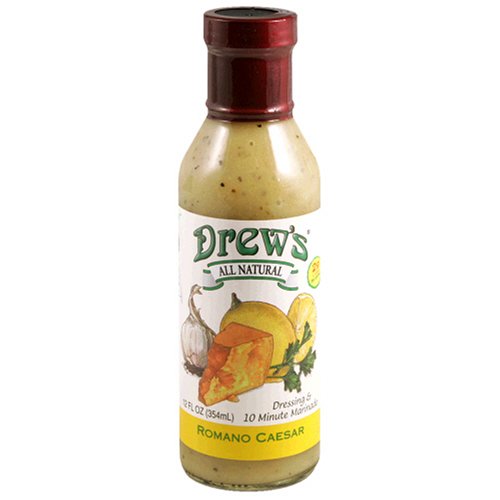 Drew's AllNatural Salad Dressing and 10 Minute Marinade, Romano Caesar