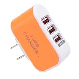 Tiowea New 3-Port USB Wall Home Travel AC Charger Adapter for Phone US Plug Wall Chargers