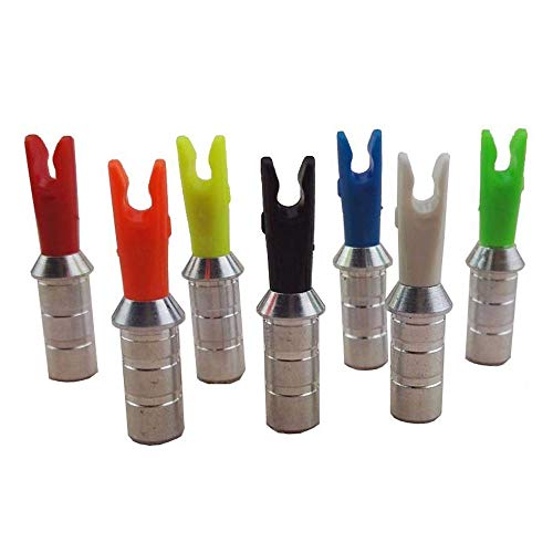 image for AMEYXGS 30pcs Archery Arrow Aluminum Pin Nocks with L Plastic Arrow Pi