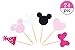Minnie Inspired Cupcake Toppers (Set of 24) Girls Pink Birthday Party Minnie Decorations Baby kids