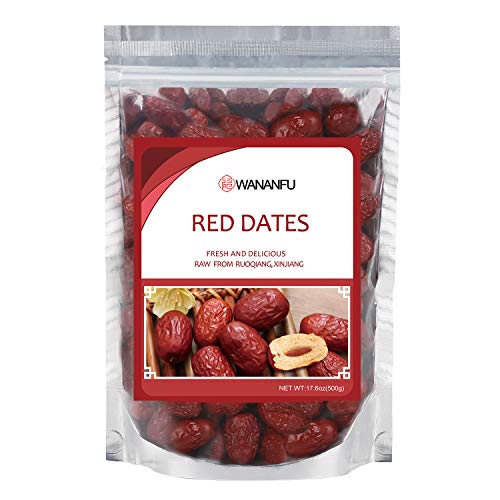 Wananfu - Jujube Fruit Dried 17.6oz - Red Jujube Dates / Hongzao (红枣) - Healthy Snacks Superfood