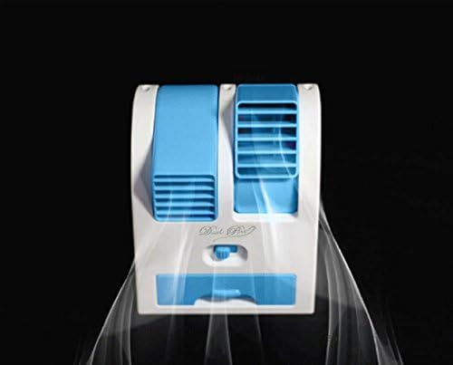 Lucky Shop1234 2016 New Double Layer USB Mini Air Conditioning Blade-less Fan Portable Mini-air Conditioner Perfect for Outdoor office Runs On Batteries Or USB (Blue) - Image 4