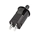 uxcell® PBS-29B AC 250V 2.5A Refrigerator SPST Momentary Door Light Switch Black