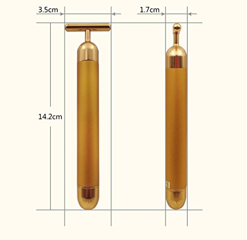 LHFJ Facial Roller 24k Beauty Facial Roller Vibration Skincare Massager For Slimming,dark Circle&puffiness Removal Anti Wrinkle