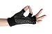 YL TRD V 2 Packs of Non Slip Fingerless Yoga Gloves Exercise Gloves Workout Gloves (Transparent dots)