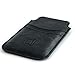 Dockem Provincial Wallet Sleeve for iPhone 8, 7, 6, 6S - Vintage Synthetic Leather Pouch Cover with 2 Card Holder Slots, Black