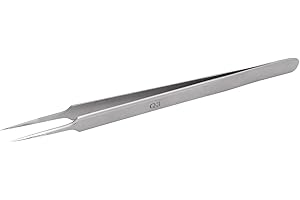 Stainless Steel Microscope Tweezers Laboratory Forceps Small Pointed Straight Tapered for Scientific Research Jewelry Making 