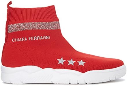 Chiara Ferragni Collection Women's Sneaker A Calza Chiara Ferragni Active In Maglia Rossa 39(EU)-9(US) Red