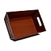 The Lucky Clover Trading Brown Faux Leather Utility Tray, Large, 15