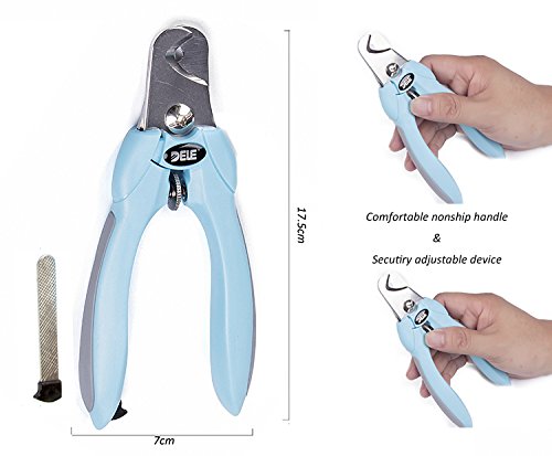 [Upgrade Version] Pet Grooming DELE Lastest Product Pet Supplies Pet Products Adjustable Dog Nail Clippers with Quick sensor (Blue) - Thumbnail 2