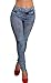 Goldensat Autumn Women's Imitate Cowboy Legging Style Winter Denim Look Pants M Blue