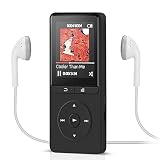 AGPtEK A20 8GB Lossless Sound Music Player with Independent Lock & Volume Control, Black