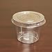 Polar Ice Dessert Cups/Hard Plastic Souffle Beverage Cups with Lids, 5-Ounce, Translucent, 50-Pack