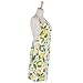 G2PLUS Cotton Kitchen Apron with Pockets, Thick Lemon Apron, Adjustable Cooking Apron for Baking, Chef Apron for Women, Men, Holiday and Xmas Gifts - 30 x 25 inch