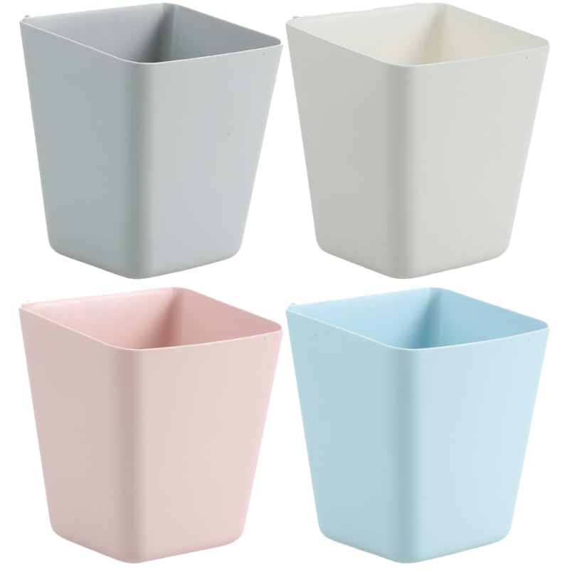 Zerodeko Hanging Storage Baskets 4-Pack Small Portable Organizers for Rolling Cart Accessories Kitchen Bathroom Storage Containers 4 X 4.92X4.53X4.09In