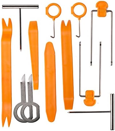 JIALEBI Auto Door Clip Panel Trim Removal Tool for Car Dash Radio Audio Installer Pry Tool 12 Pcs