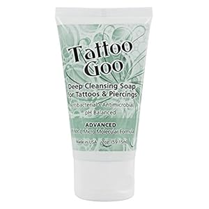 Tattoo Goo Deep Cleansing Soap for Tattoos & Body Piercings – Nutrient Rich Skin Care with Essential Oils – Gentle, Fast…