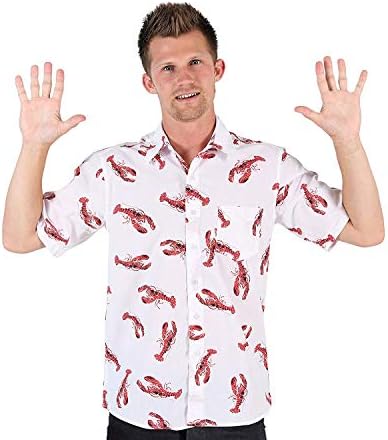 Seinfeld Cosmo Kramer Lobster Button-Up White Shirt [Apparel]