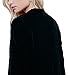 Urban CoCo Women's Long Sleeve Velvet Cardigan Coat with Asymmetric Chiffon Hem (M, Black)