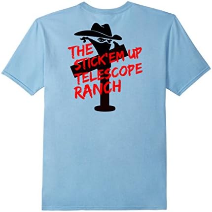 Mens The Stick'em Up Telescope Ranch on Iight T-shirt - BACK XL Baby Blue