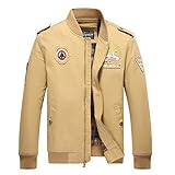 Cheerun Spmor Men's Bomber Jacket Military Jacket Men Lightweight Warm Cotton Casual Jackets Thick Stand Collar Coat