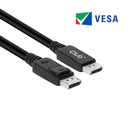 Club3D CAC-2067 DisplayPort to DisplayPort 1.4/Hbr3/ HDR Support Cable DP 1.4 8K 60Hz 1 Meter/3.28 Feet Black Vesa Certified