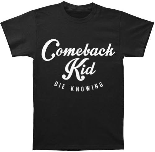 Comeback Kid Men's Script T-shirt Small Black
