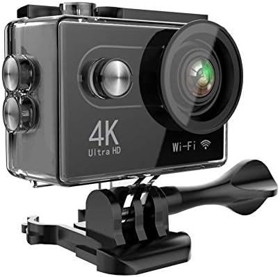 Hiearcool H9 Action Camera 4K Ultra HD 12MP WIFI Sport Cam Waterproof Underwater 30M, Dual 2inch LCD display, 170° Wide Angle Lens - 25 Accessories Kits