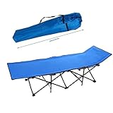 FDegage Folding Camping Cot Ultralight Military Sleeping Beach Cot Bed Hiking Travel with Carry Bag